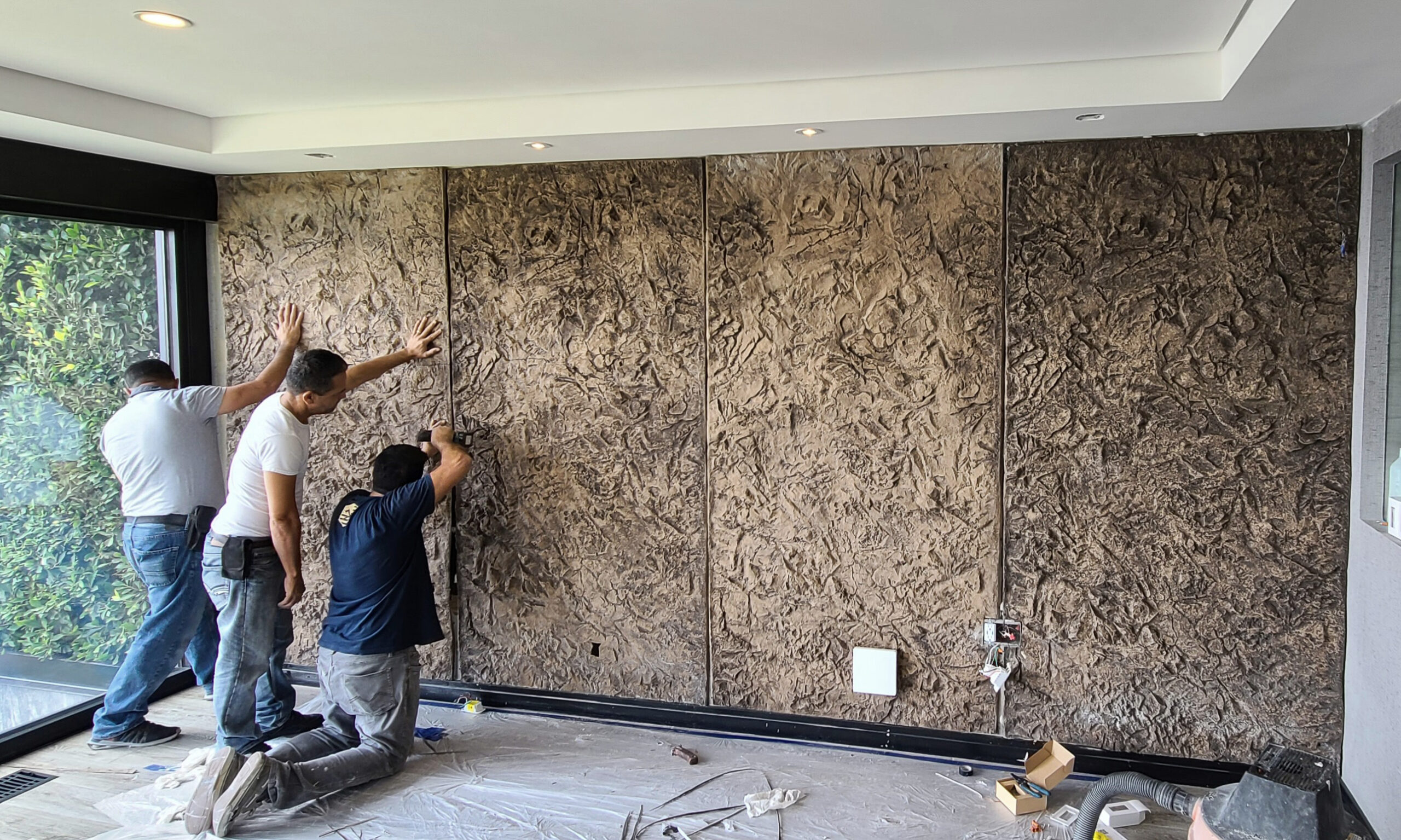 Replications Unlimited Kraggy Rock Panels get installed